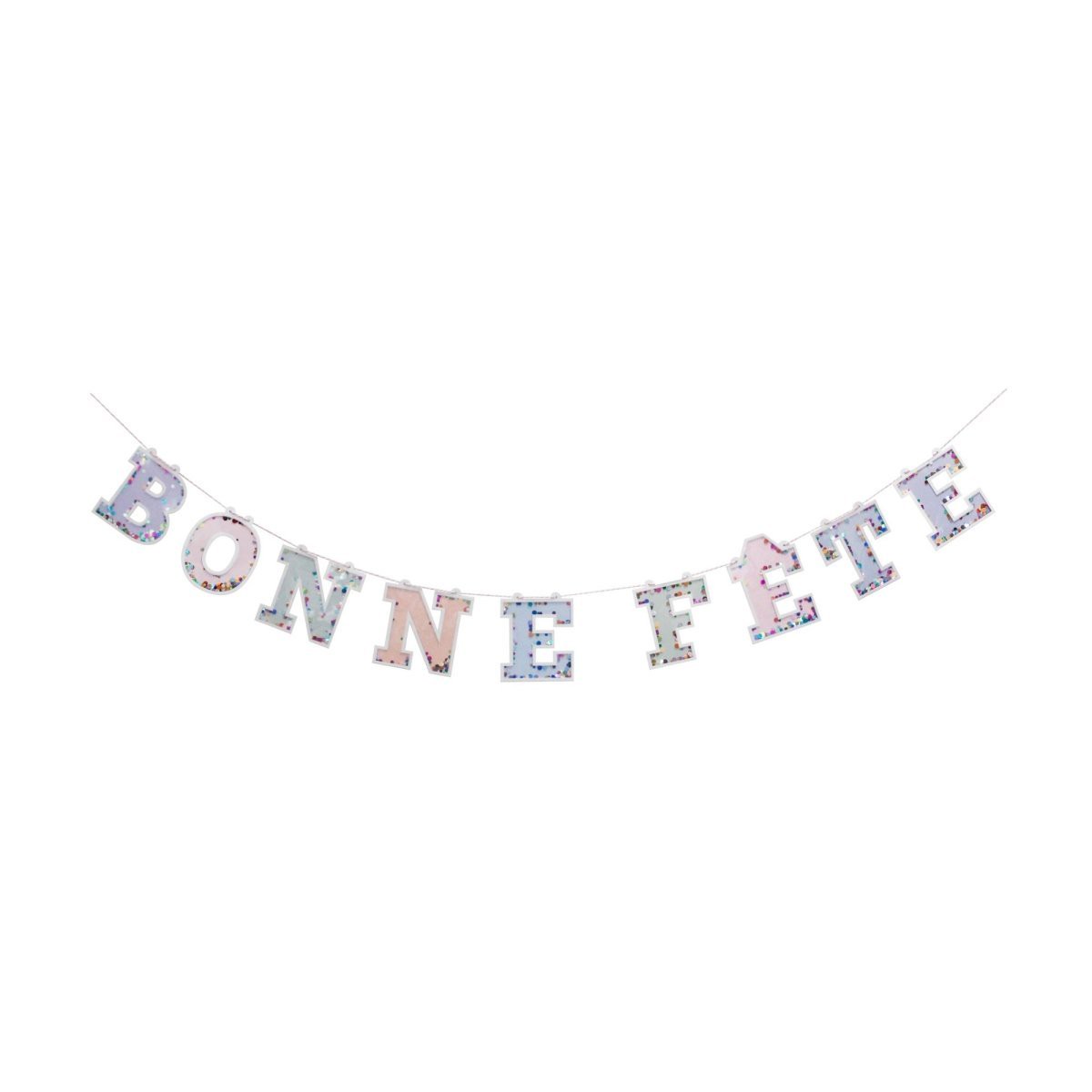 'Bonne Fte' Large Confetti Banner, 5.5 x 78.5 Inches, 1 Count