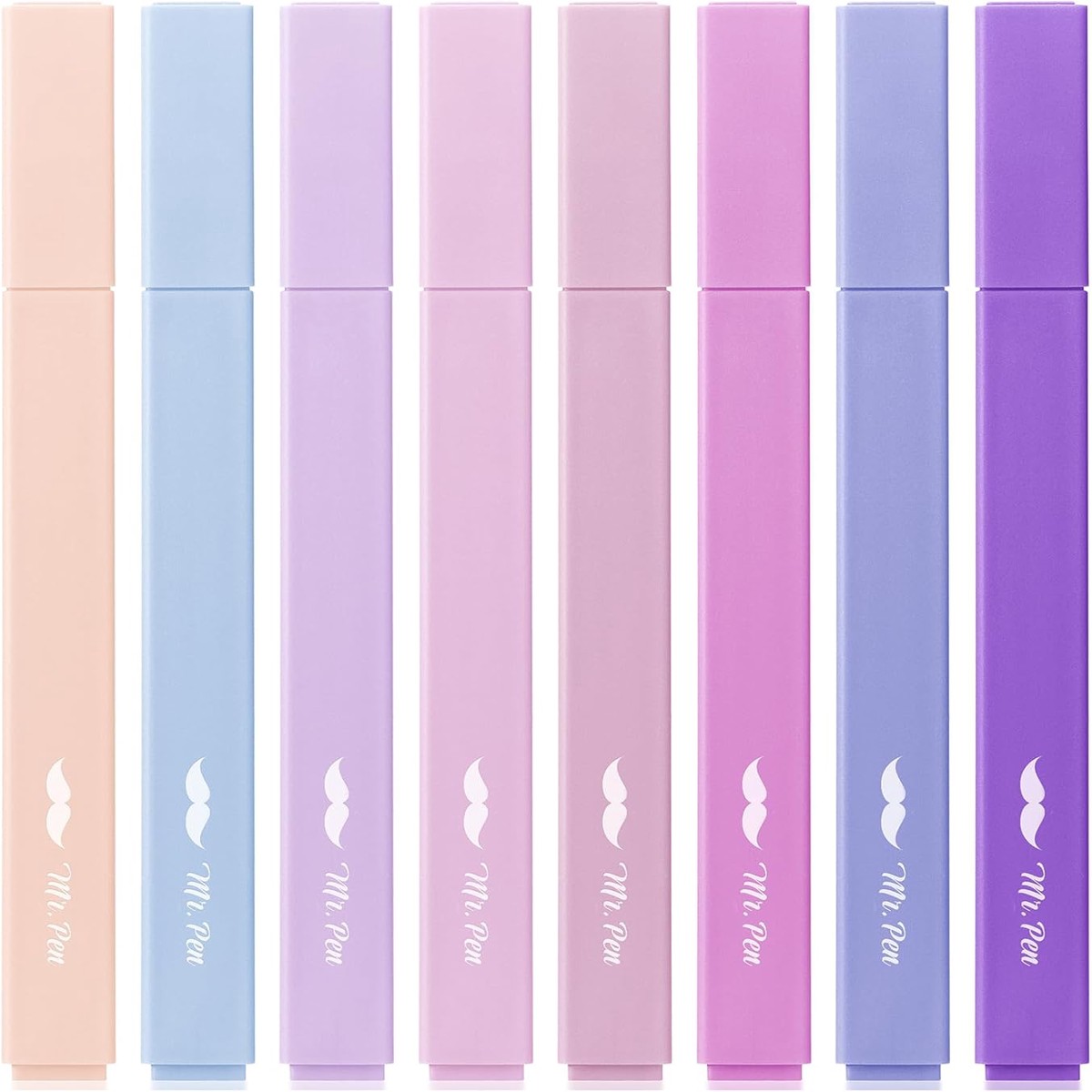 Mr. Pen- Aesthetic Highlighters, 8 Pack, Chisel Tip, Shades of Purple, Cute Highlighters Assorted Colors, Highlighter Set